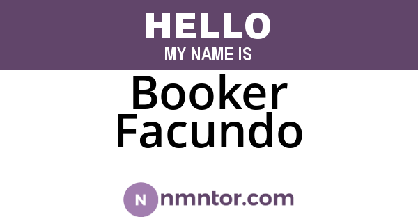 Booker Facundo