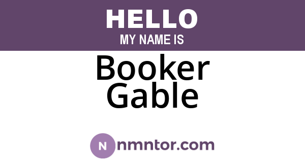 Booker Gable