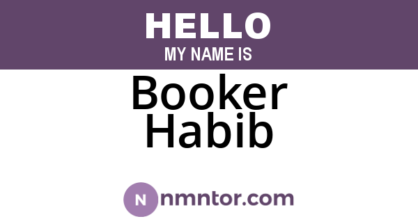Booker Habib