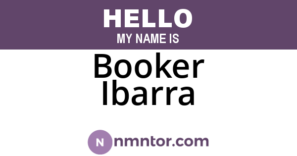 Booker Ibarra