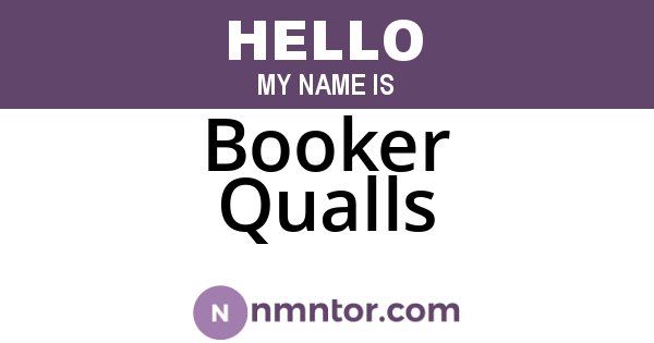 Booker Qualls