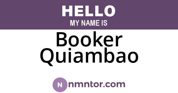 Booker Quiambao