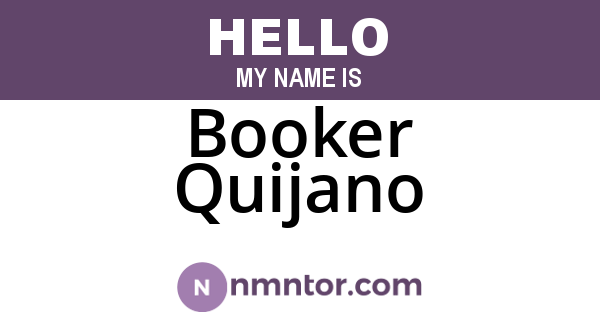 Booker Quijano