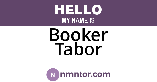 Booker Tabor