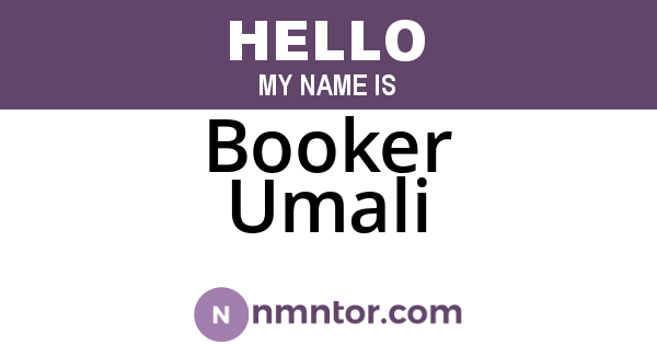 Booker Umali