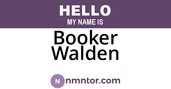 Booker Walden