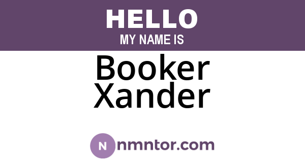 Booker Xander