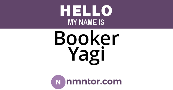 Booker Yagi