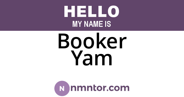 Booker Yam