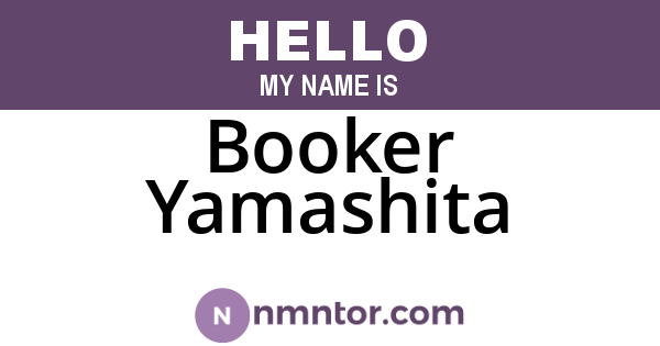Booker Yamashita