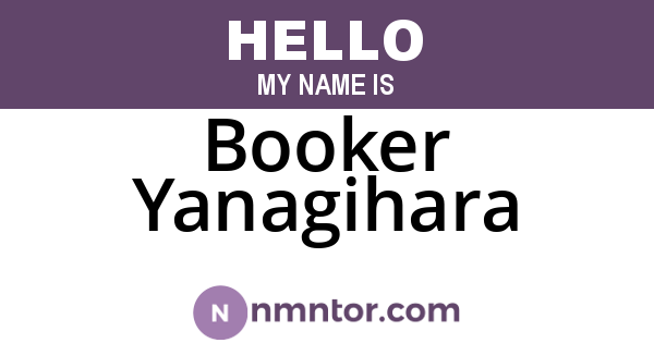 Booker Yanagihara