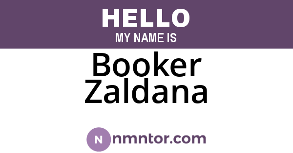 Booker Zaldana
