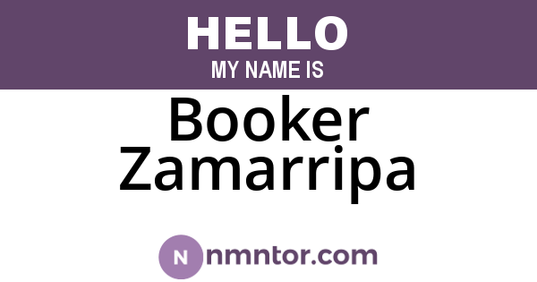 Booker Zamarripa