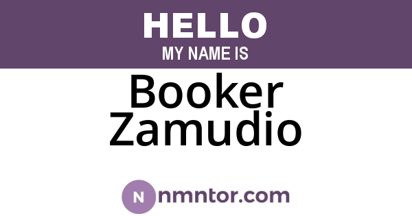 Booker Zamudio