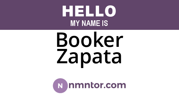 Booker Zapata