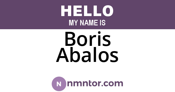 Boris Abalos