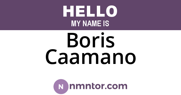 Boris Caamano