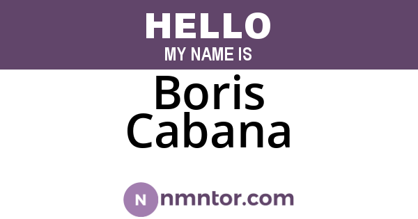 Boris Cabana