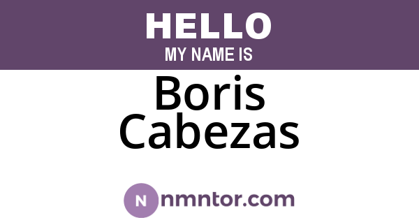 Boris Cabezas