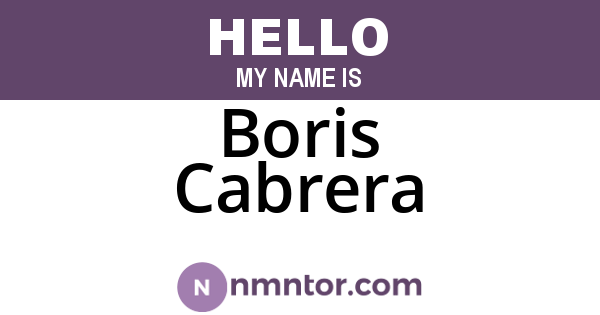 Boris Cabrera