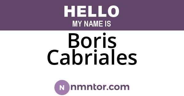 Boris Cabriales
