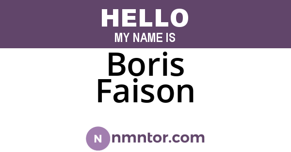 Boris Faison