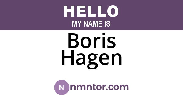Boris Hagen