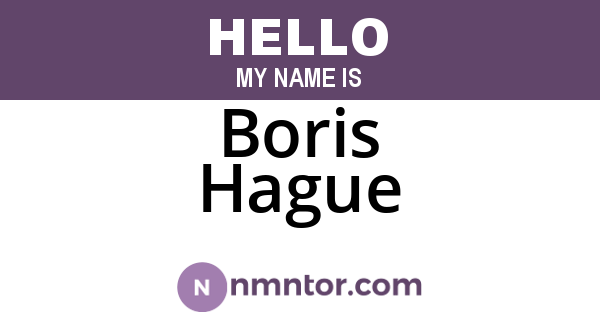 Boris Hague