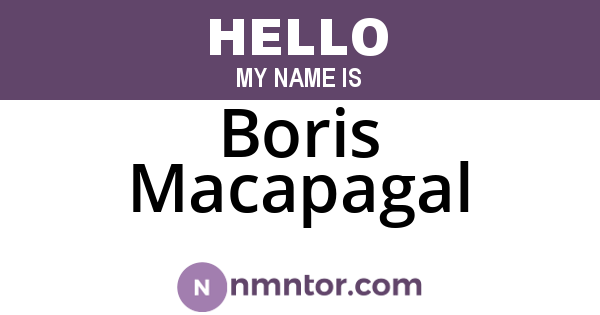Boris Macapagal