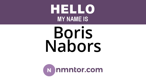 Boris Nabors