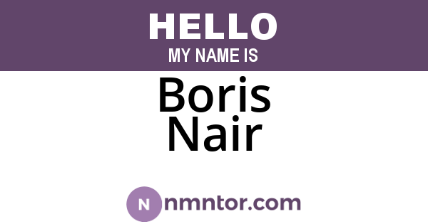 Boris Nair