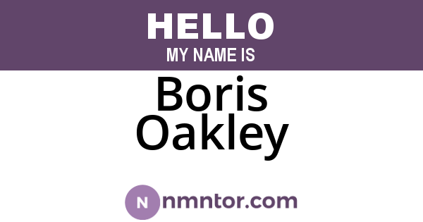 Boris Oakley
