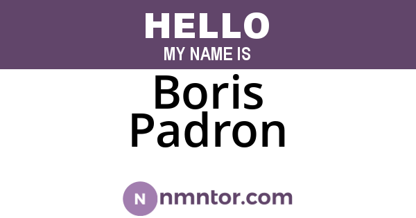 Boris Padron