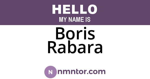 Boris Rabara