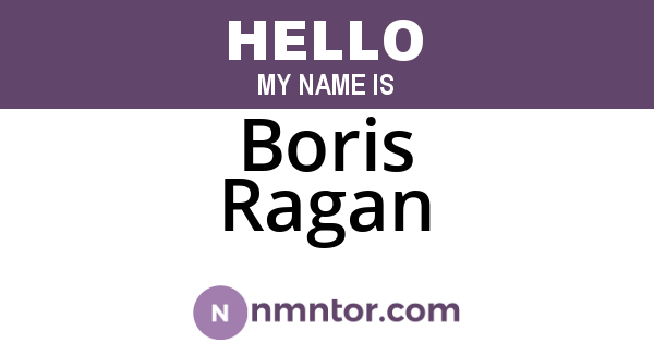 Boris Ragan