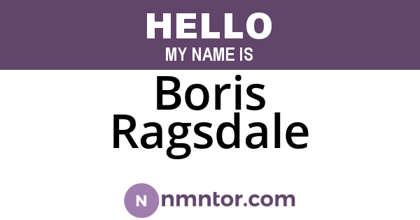 Boris Ragsdale