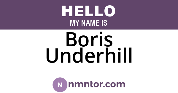 Boris Underhill