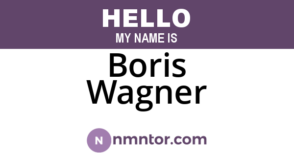 Boris Wagner