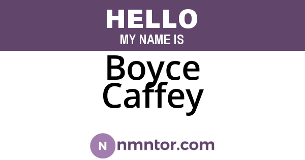 Boyce Caffey