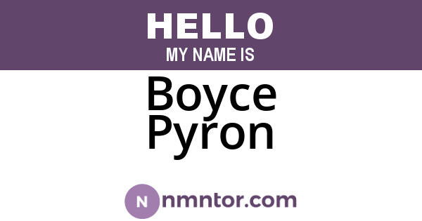 Boyce Pyron