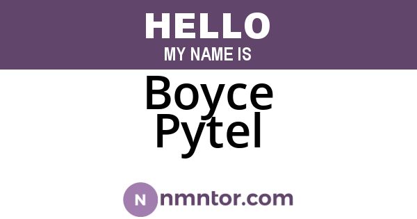 Boyce Pytel