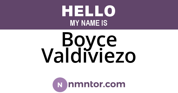 Boyce Valdiviezo