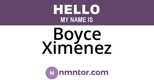 Boyce Ximenez