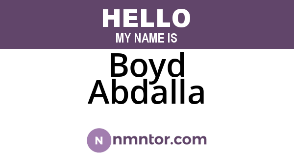 Boyd Abdalla