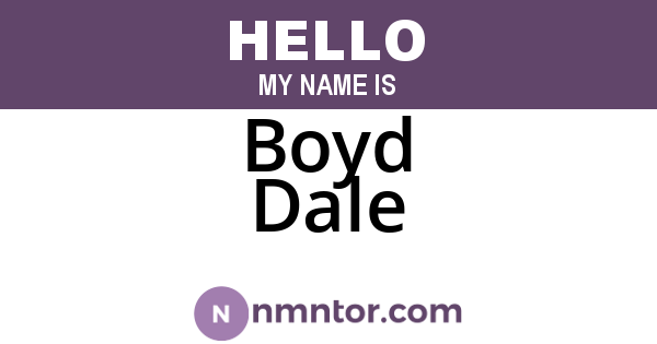 Boyd Dale