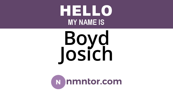 Boyd Josich
