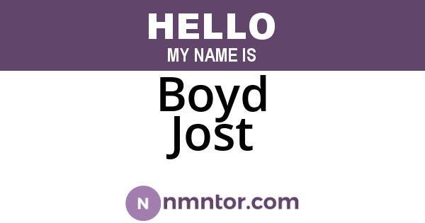 Boyd Jost