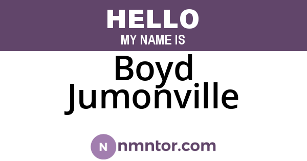 Boyd Jumonville