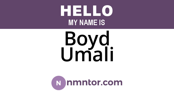 Boyd Umali