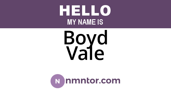 Boyd Vale